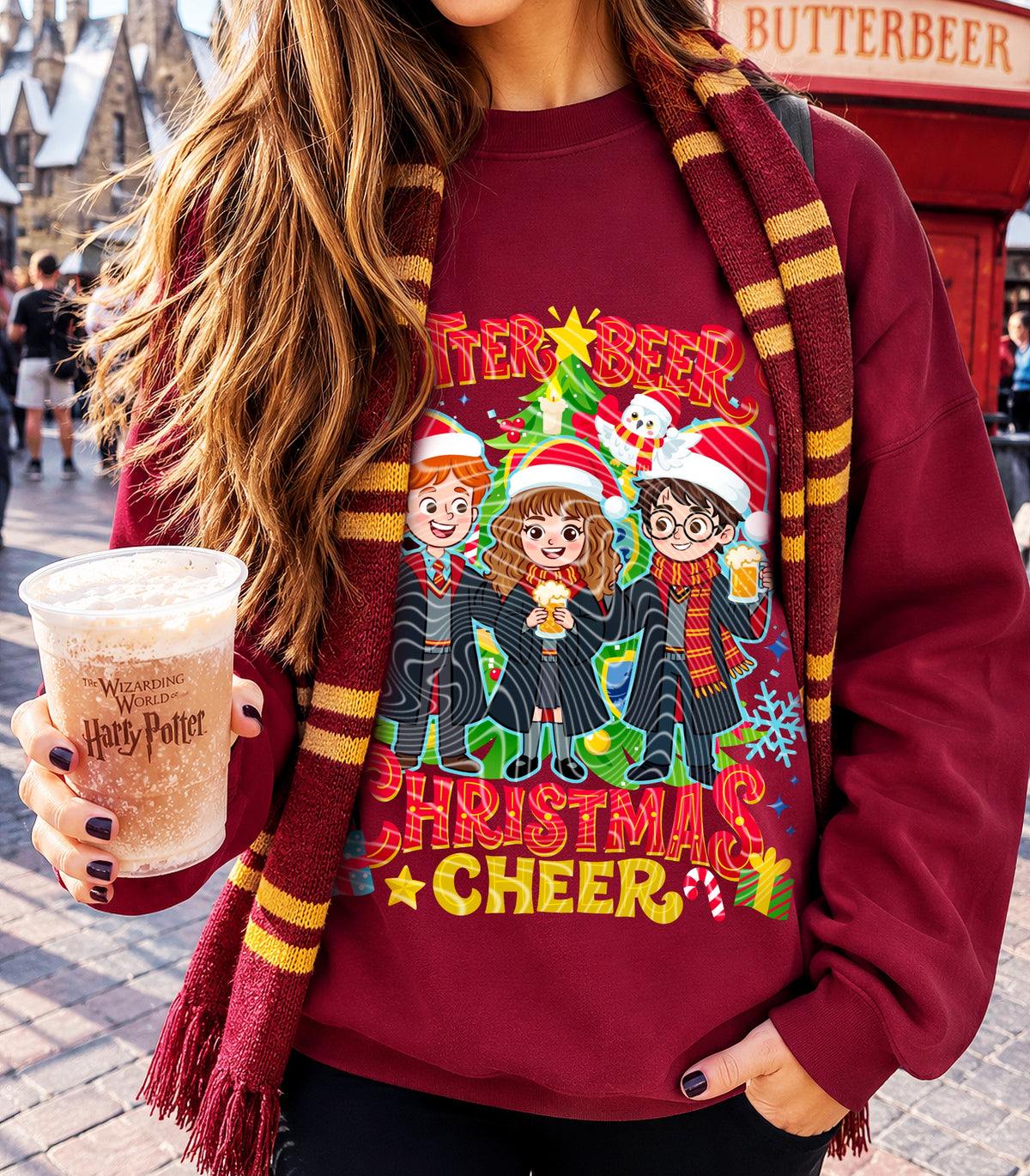 Butter Beer & Christmas Cheer DTF Print