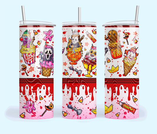 Ice Cream Horror Characters Tumbler Wrap