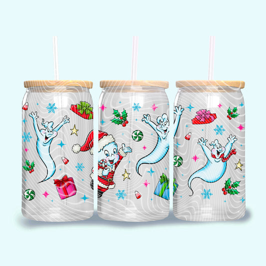 Making Spirits Bright 16 oz Glass Can Wrap