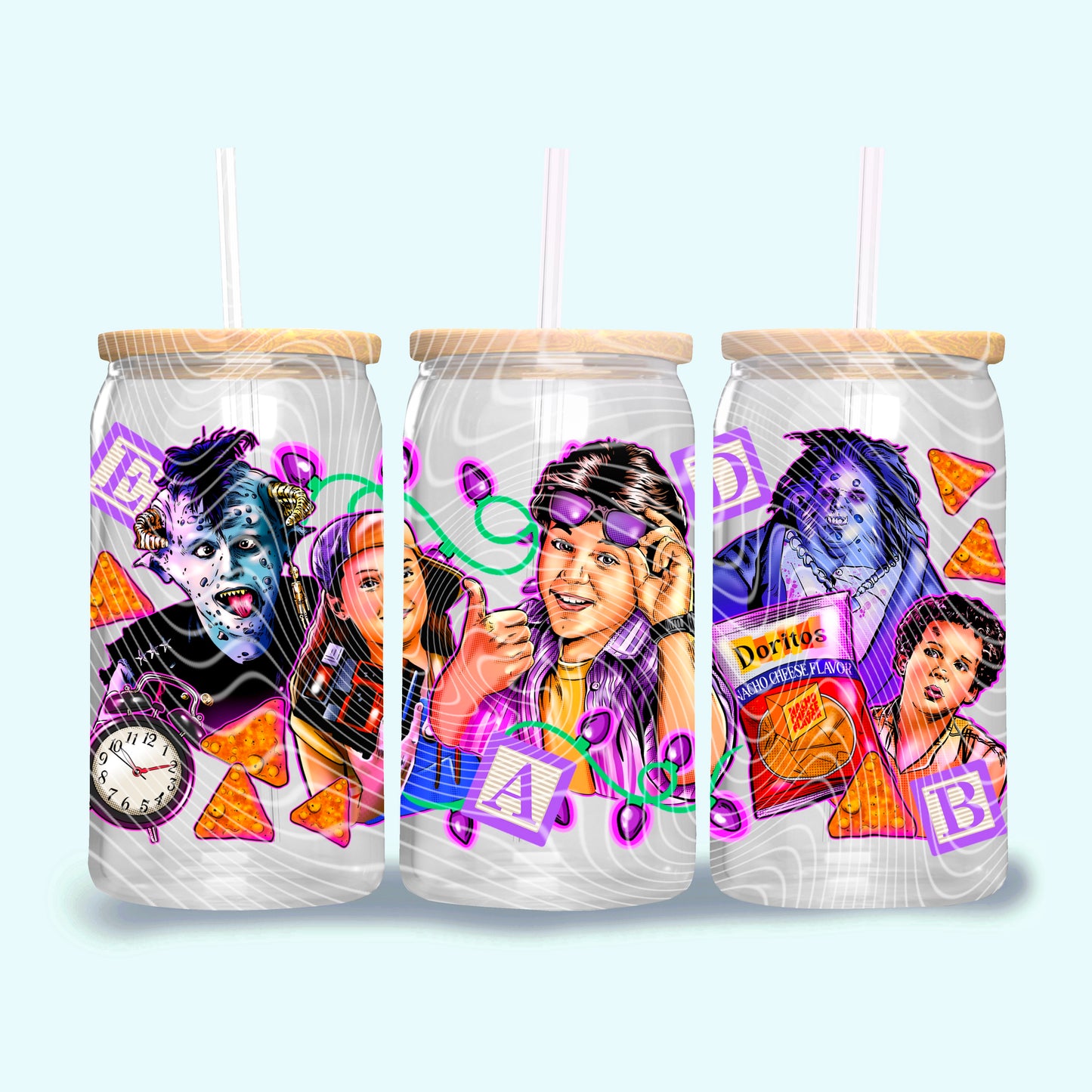 Monsters 16 oz Glass Can Wrap