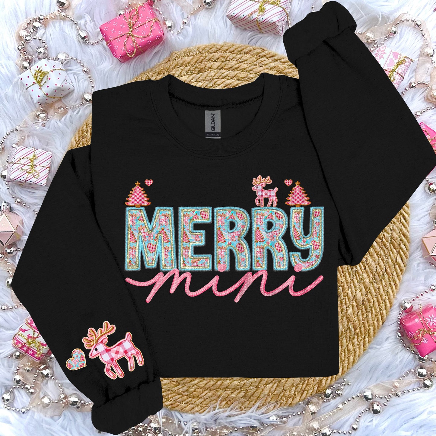 Merry Collection Faux Embroidery DTF Print