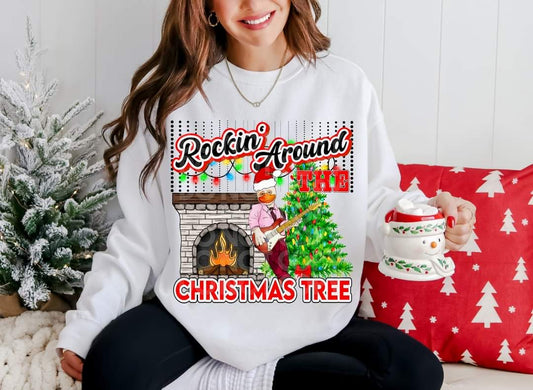 Rockin’ Around The Christmas Tree H Duck DTF Print