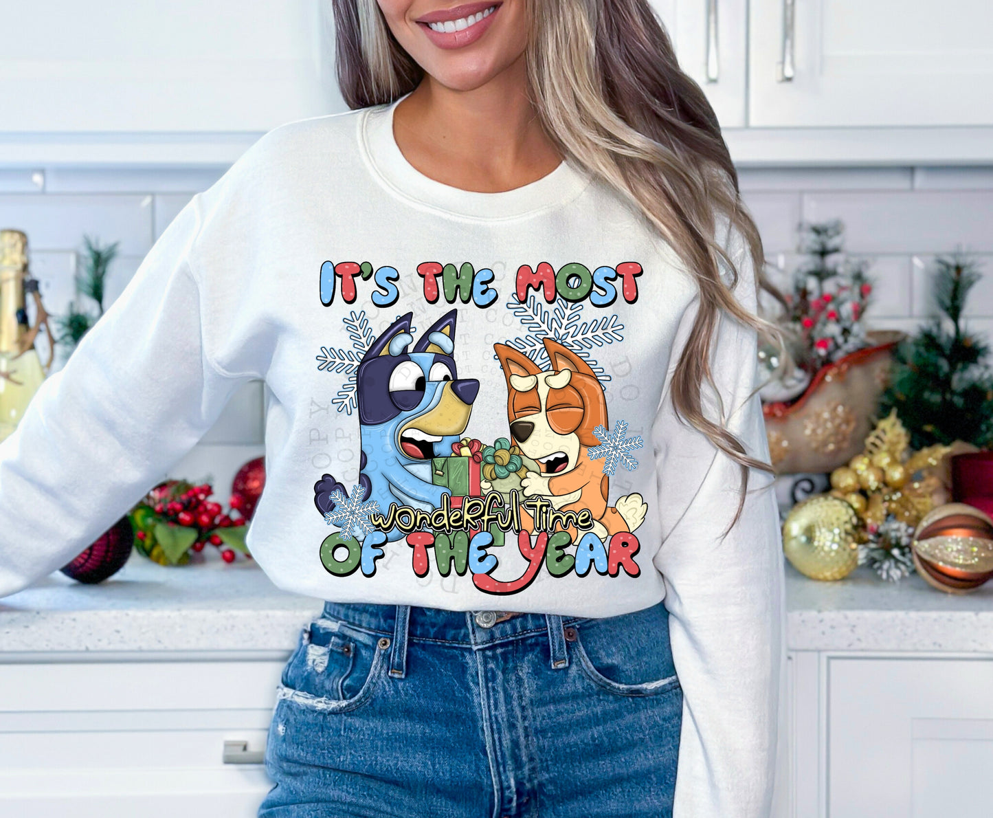 Most Wonderful Time Of Year Dog Family DTF Print