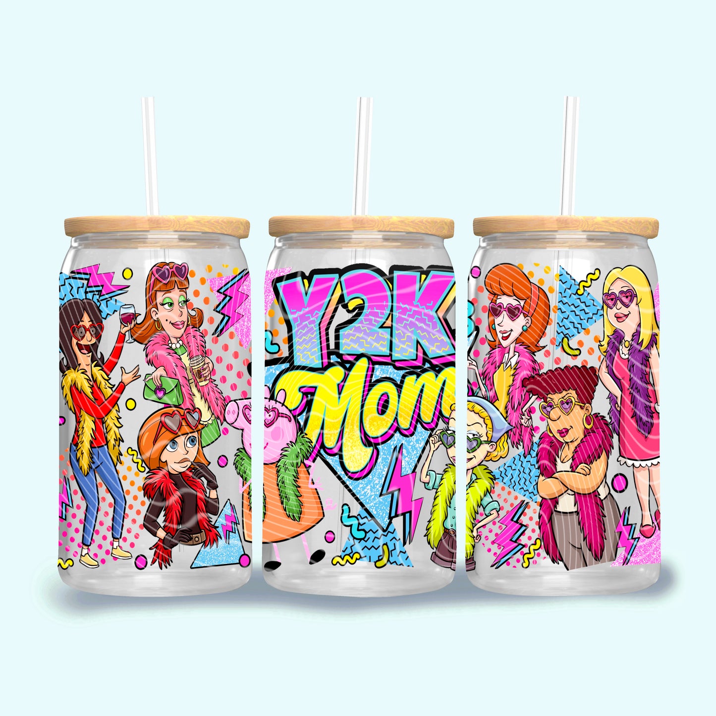 Y2K Mom 16 oz Glass Wrap
