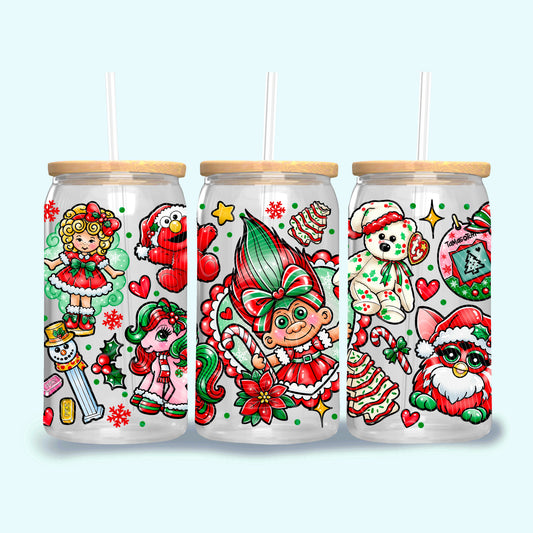 90’s Christmas 16 oz Glass Wrap