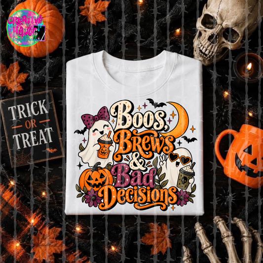 Boos Brews & Bad Decisions DTF Print