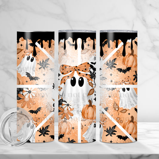 Fall Lace Ghost Tumbler Wrap