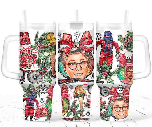 Christmas Story Selfie 40 oz Tumbler Print