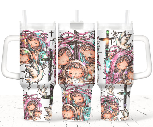 Baby Jesus Selfie 40 oz Tumbler Print