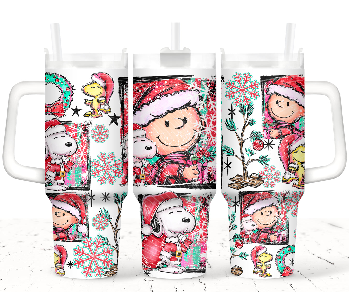 Christmas Selfie CB 40 oz Tumbler Print