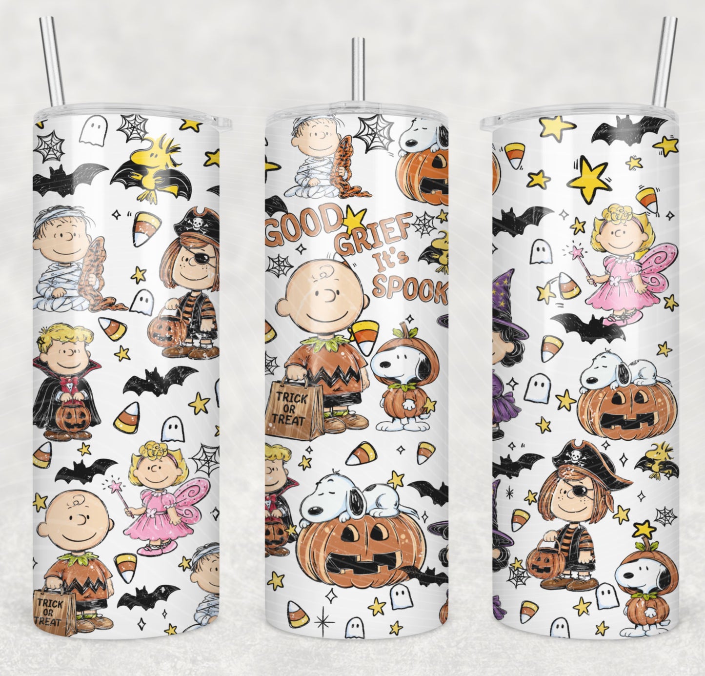 Good Grief Halloween Tumbler Wrap