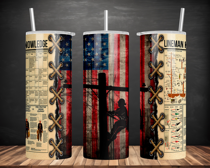 Lineman Knowledge with US Flag