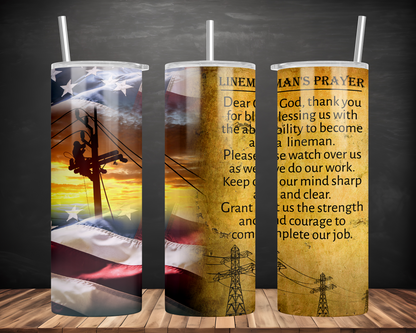 Lineman’s Prayer With Flag
