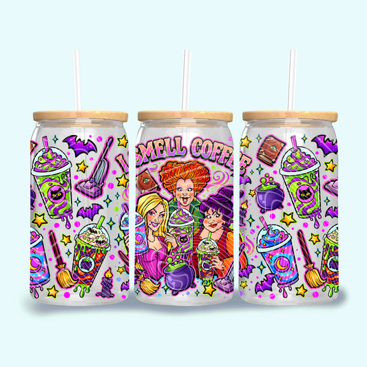 I Smell Coffee 16 oz Glass Wrap