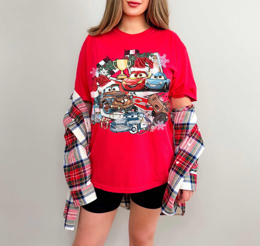 Christmas Cars DTF Print