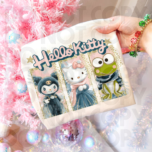 HKitty Christmas DTF Print