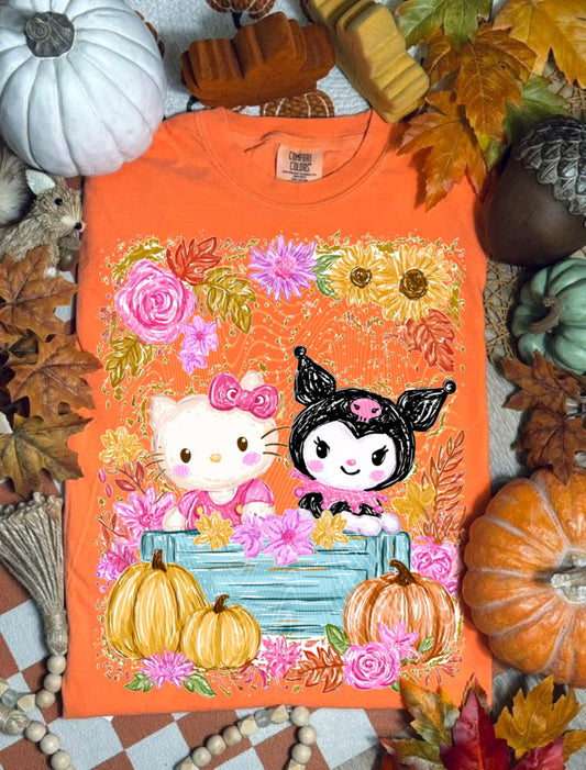 Fall Kawaii Kitties DTF Print