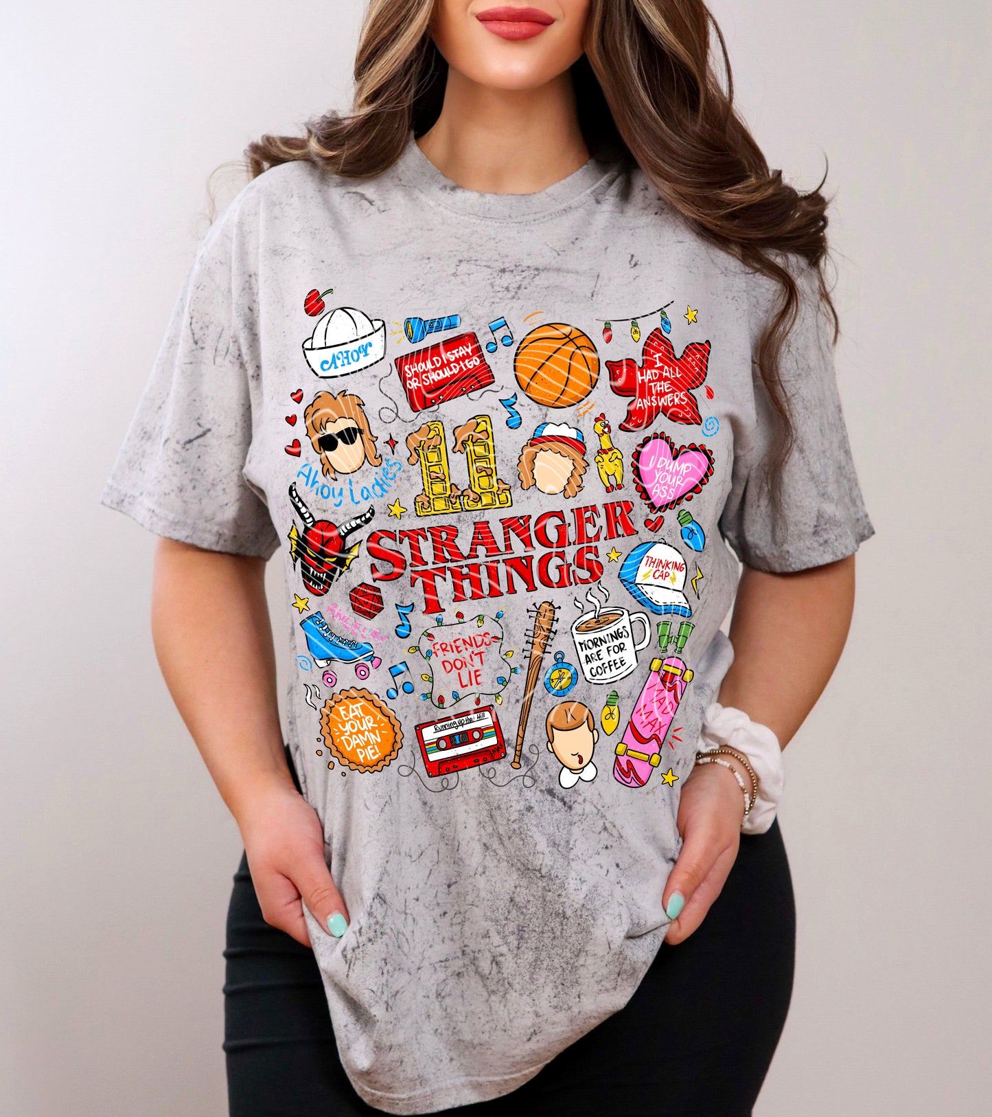 Stranger Things Doodle Collage DTF Print