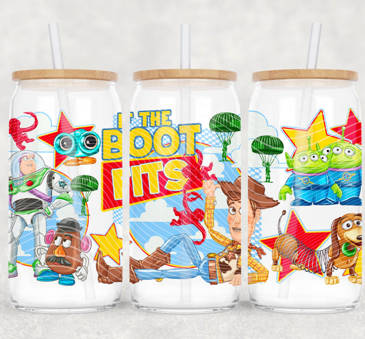 If The Boot Fits 16 oz Glass Can Wraps