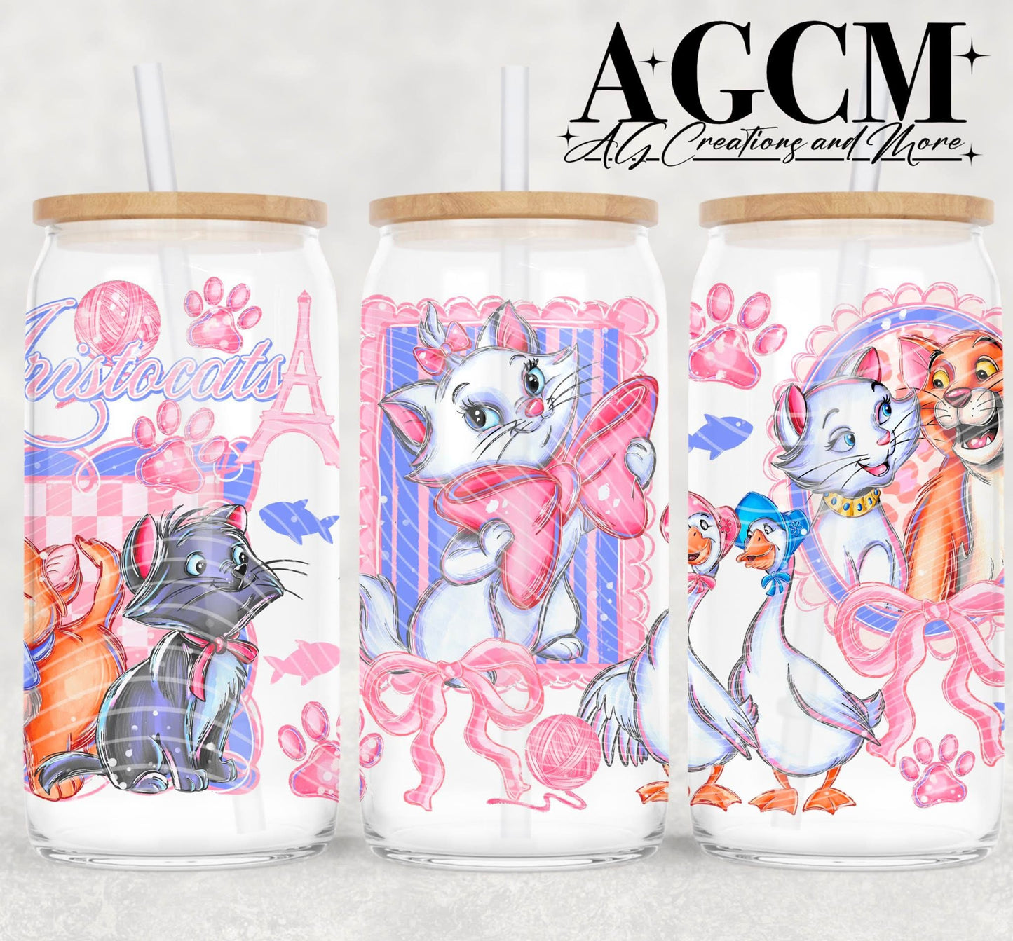 Coquette AristoCats 16 oz Glass Wraps