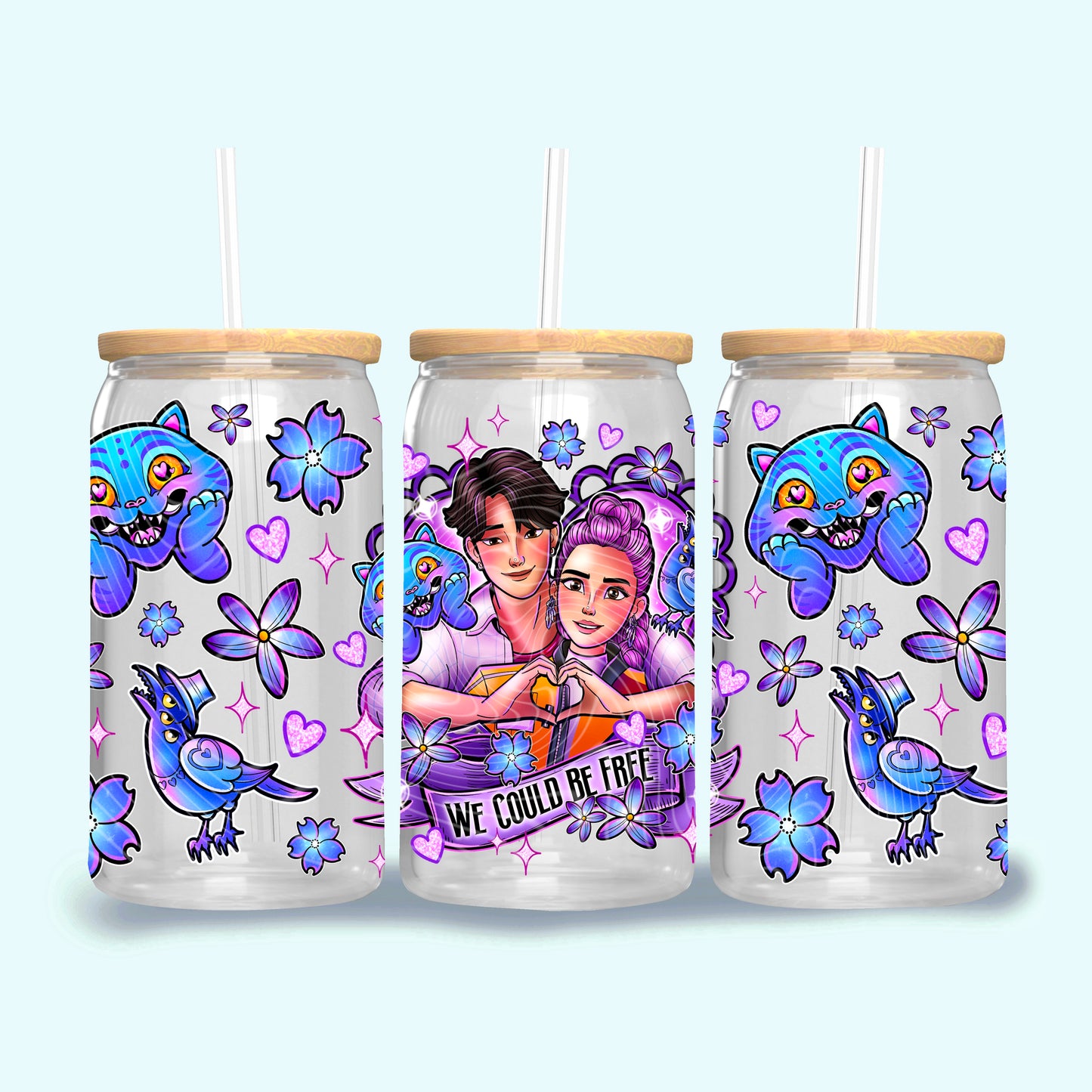 We Could Be Free 16 oz Glass Wraps