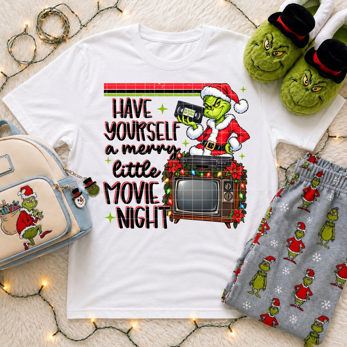 Merry Little Movie Night DTF Print