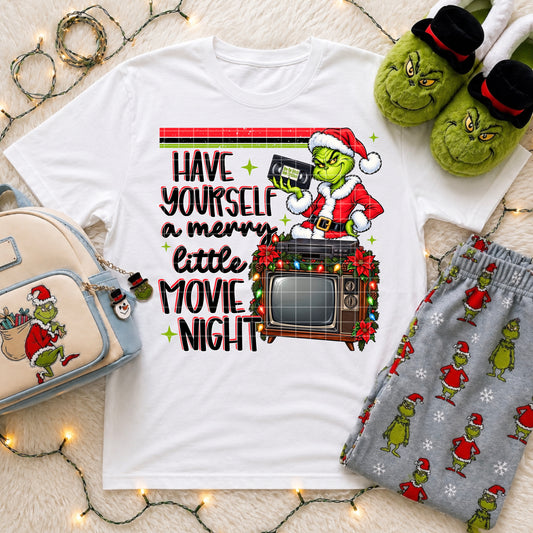 Merry Little Movie Night DTF Print