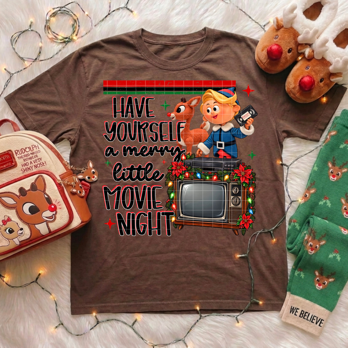 Merry Little Movie Night DTF Print