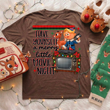 Merry Little Movie Night DTF Print