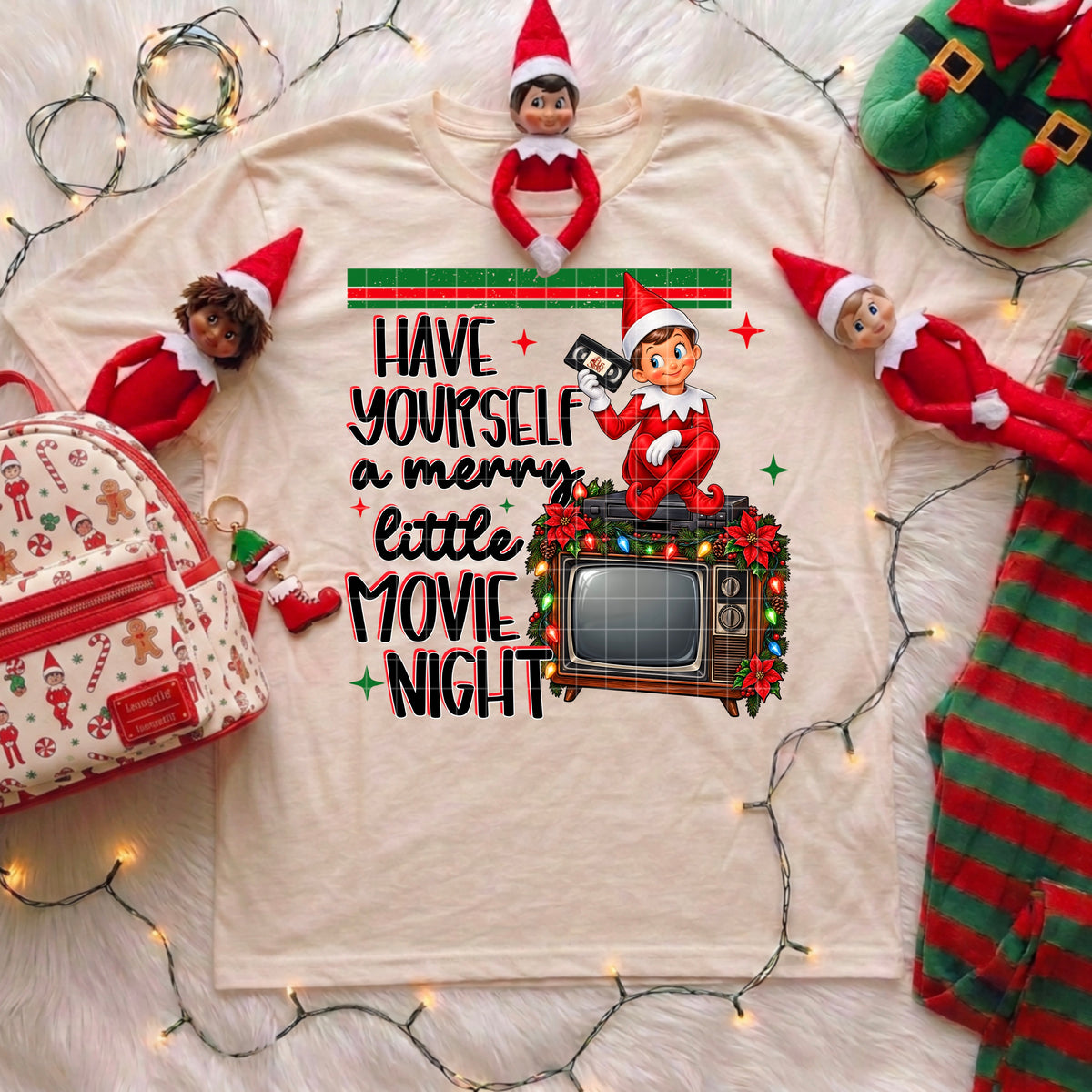 Merry Little Movie Night DTF Print