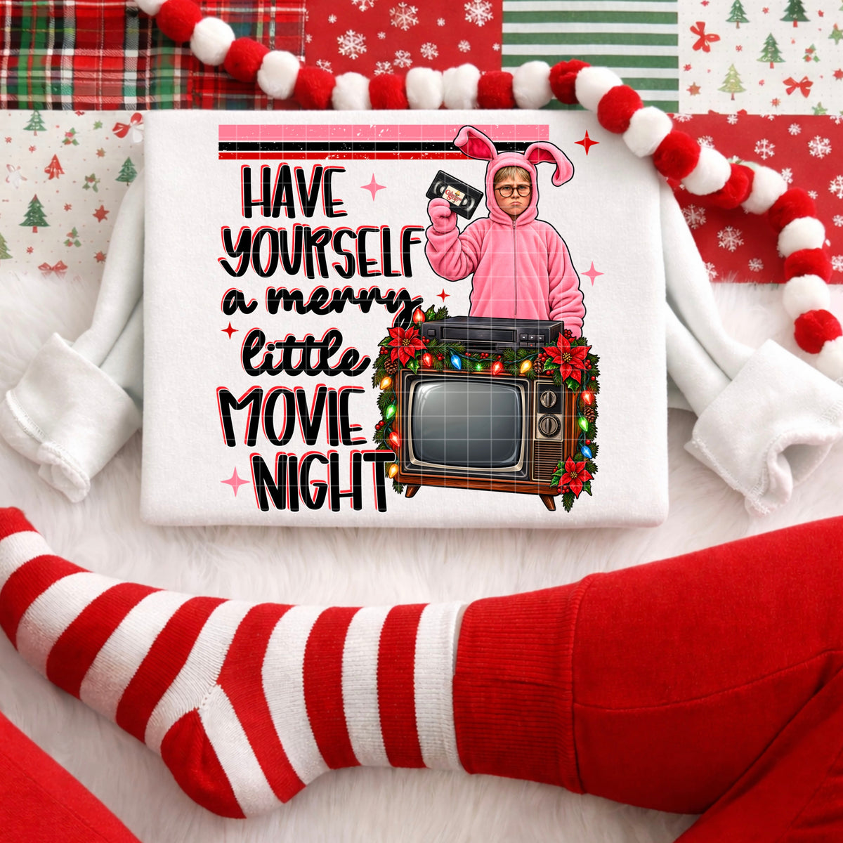 Merry Little Movie Night DTF Print