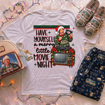 Merry Little Movie Night DTF Print