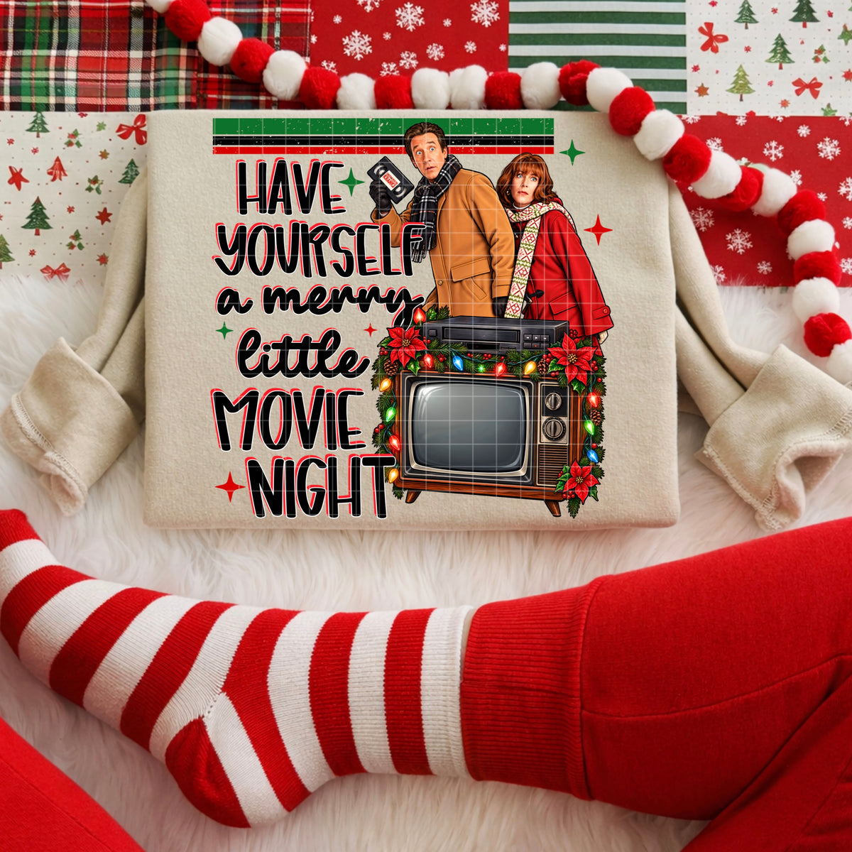 Merry Little Movie Night DTF Print