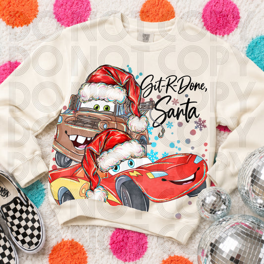 Git-R-Done Santa DTF Print