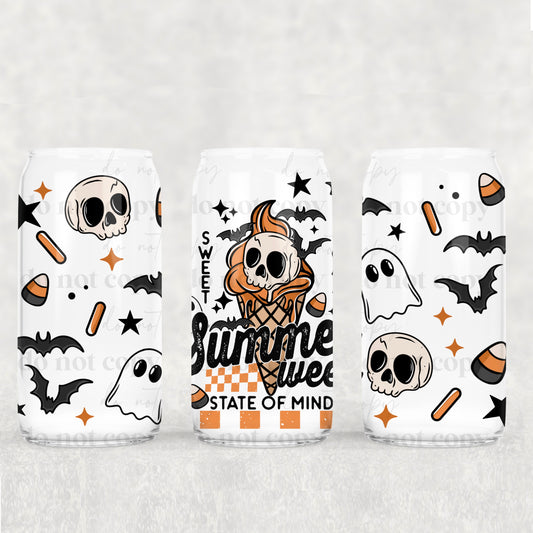 SummerWeen State Of Mind 16 oz Glass Wraps
