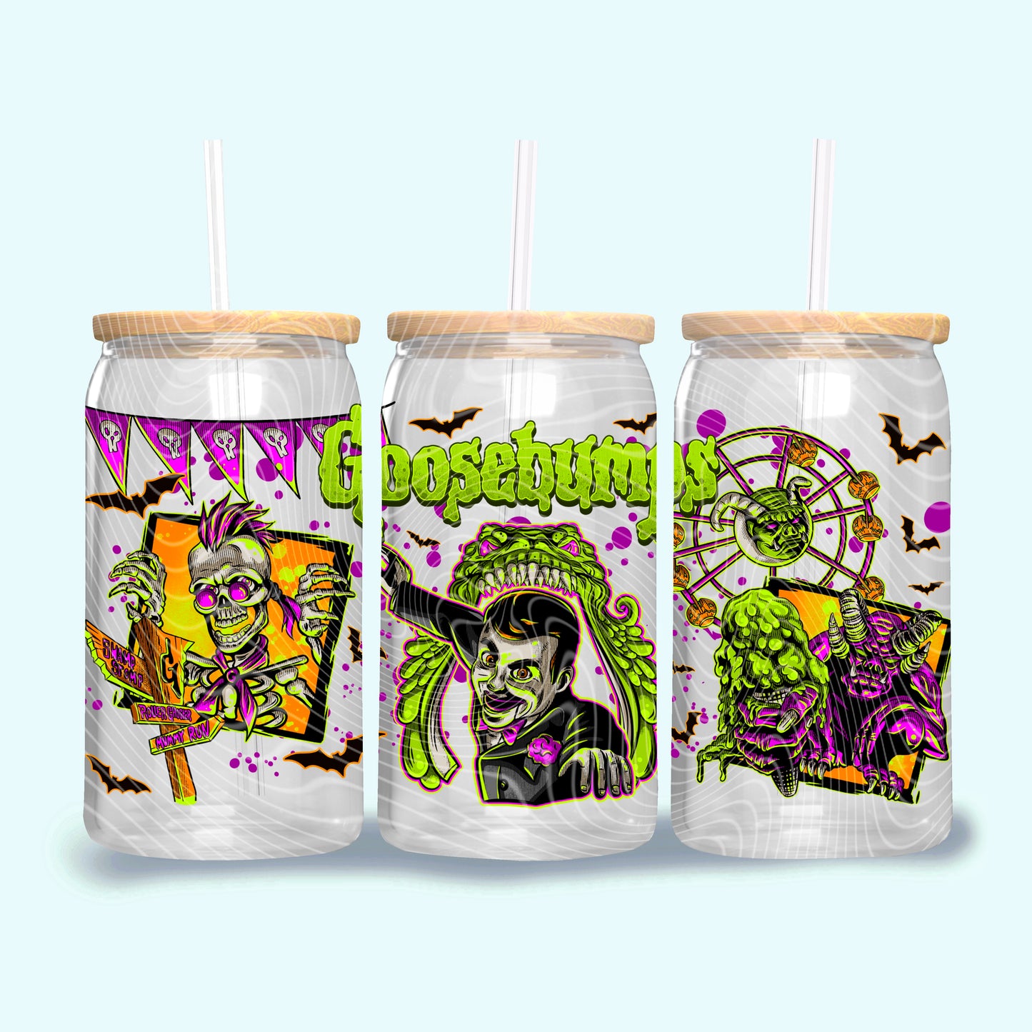 Goosebumps 16 oz Glass Can Wrap