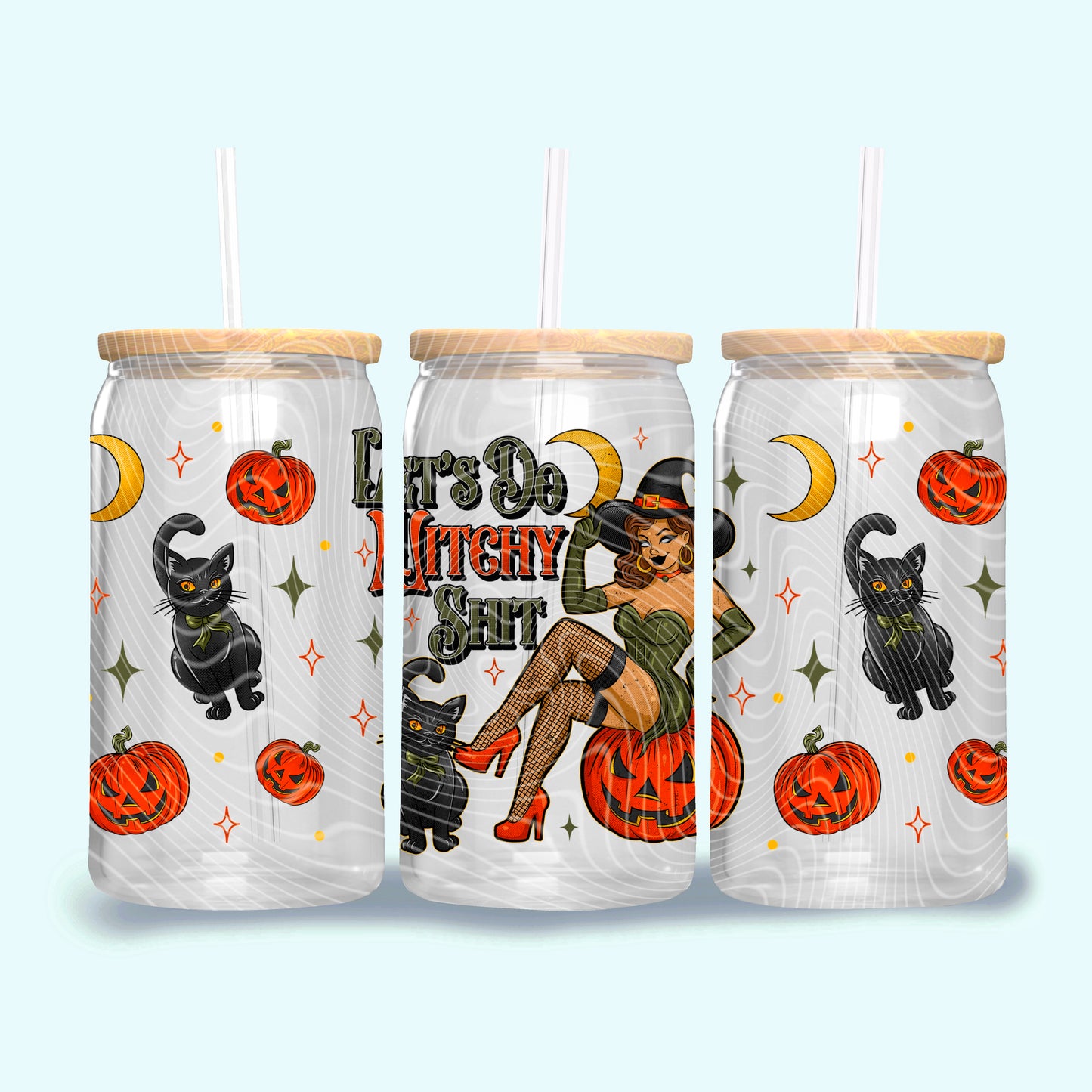 Let's Do Witchy Shit 16 oz Glass Can Wrap