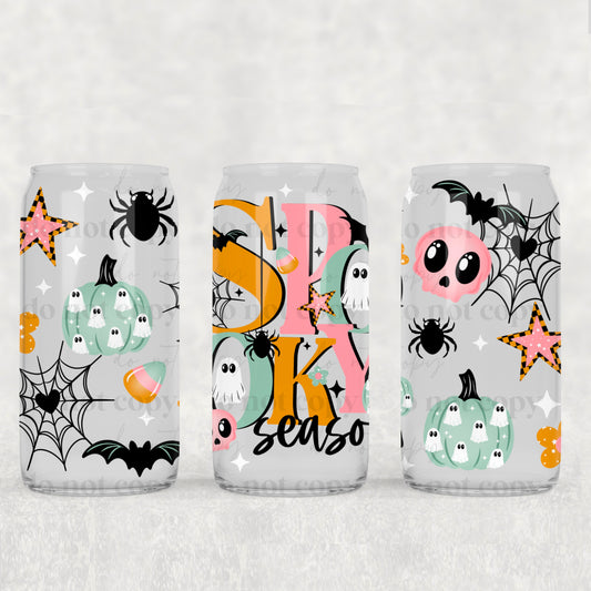 Spooky Season 16 oz Glass Wraps