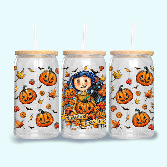 Fall Never Seemed So Fall 16 oz Glass Can Wrap