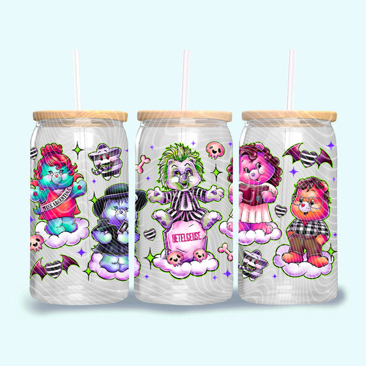 Beetle Bears 16 oz Glass Can Wrap