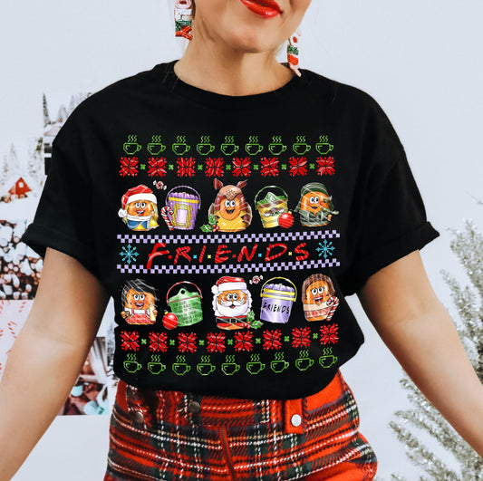 Christmas Sweater Friends Nuggets DTF Print