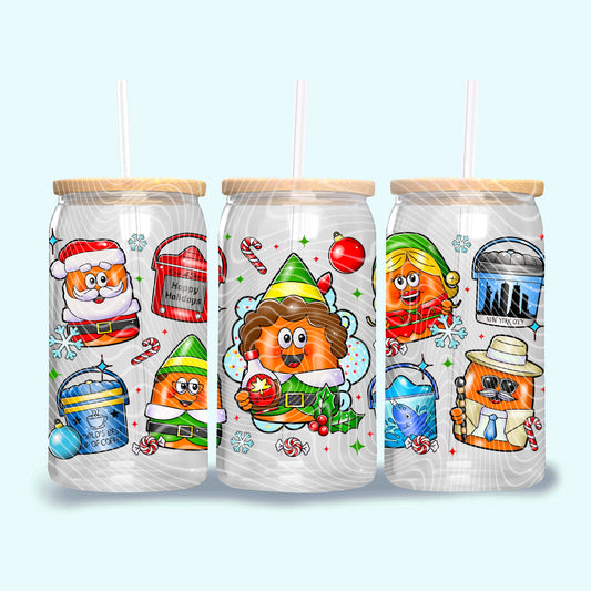 Elf Nuggets 16 oz Glass Can Wrap