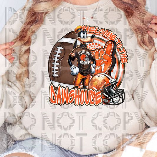 Cleveland Character Football DTF Print