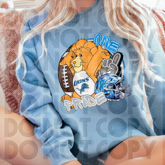 Detroit Character Football DTF Print