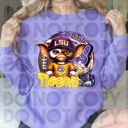 LSU Character Football DTF Print