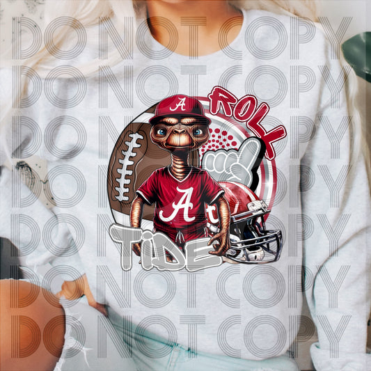 Alabama Character Football DTF Print