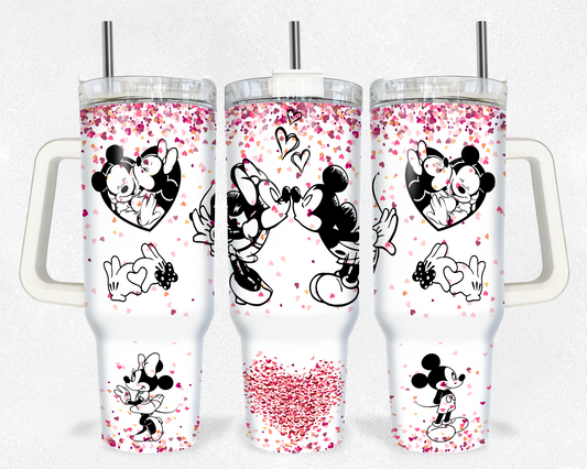 Love Mouse Valentines 40 oz Tumbler Prints