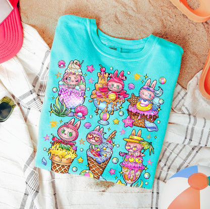 Ice Cream Summer Labubu DTF Print