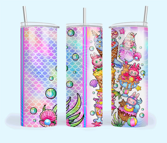 Ice Cream Summer Labubu Tumbler Wrap