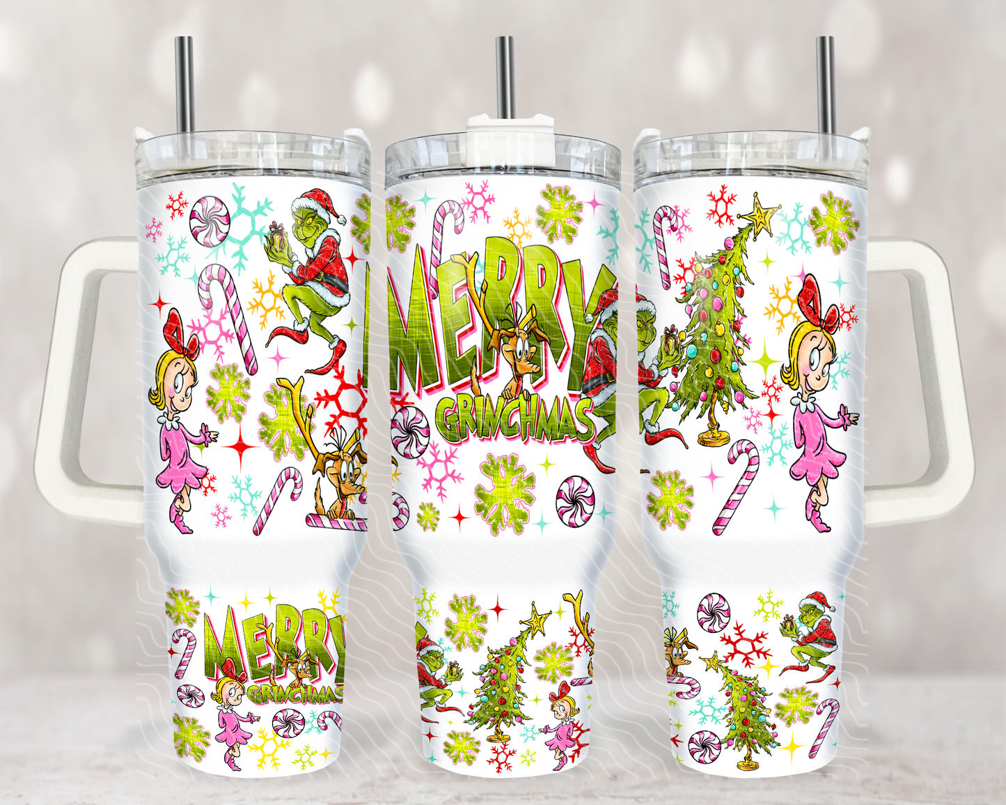 Merry Green Guy Christmas 40 oz Tumbler Prints